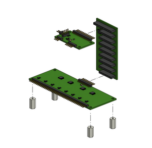 A base assembly composed by three different circuit cards