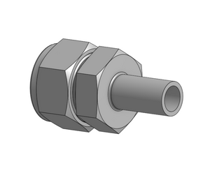 Adapter 0.75 Swagelok x 0.5 tube ORS sample (onshape)