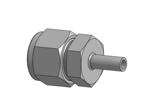 Adapter 0.5 Swagelok x 0.25 tube ORS sample (onshape)