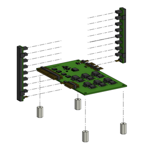 Heater controller stack base exploded view